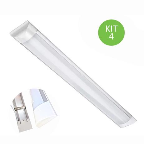 Luminária Linear Led 120cm Sobrepor Tubular Calha 36w Bivolt Branco Frio Kit 4 - Roya é ruim? Luminária Linear Led 120cm Sobrepor Tubular Calha 36w Bivolt Branco Frio Kit 4 - Roya é boa?