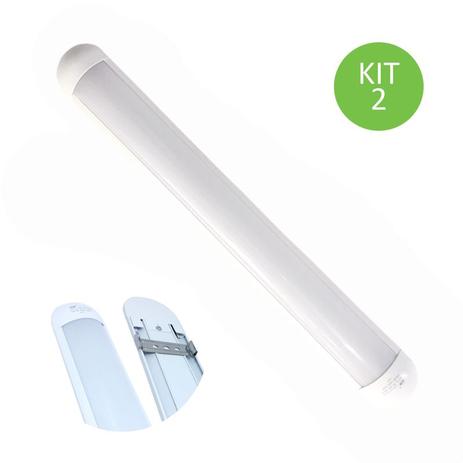 Luminária Linear Super Led Slim 60cm Calha 18w Bivolt Kit 2 - Ctb Menor preço em Luminária Linear Super Led Slim 60cm Calha 18w Bivolt Kit 2 - Ctb