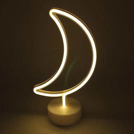 Luminária Lua Led Neon Amarela - Interponte Menor preço em Luminária Lua Led Neon Amarela - Interponte