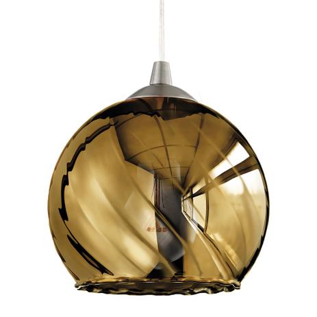 Luminária Lustre Pendente 15X15,5X15Cm Vidro Dourado - Mart Menor preço em Luminária Lustre Pendente 15X15,5X15Cm Vidro Dourado - Mart
