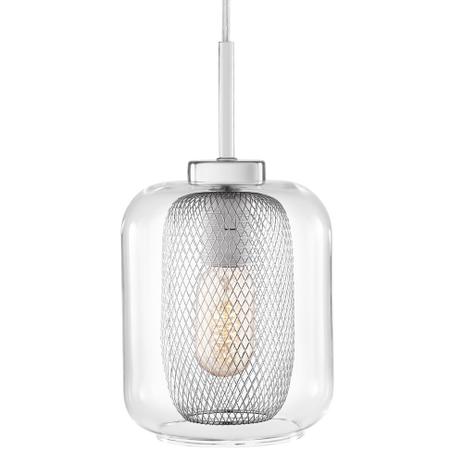 Luminária Lustre Pendente 16,5X33X16,5Cm Metal Cromado - Mart Menor preço em Luminária Lustre Pendente 16,5X33X16,5Cm Metal Cromado - Mart