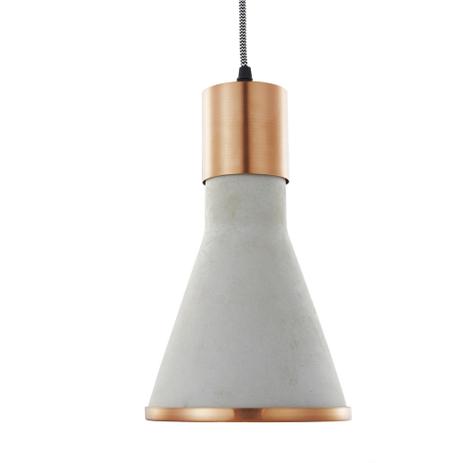 Luminária Lustre Pendente 18X32,5X18Cm Cimento Cobre - Mart Menor preço em Luminária Lustre Pendente 18X32,5X18Cm Cimento Cobre - Mart