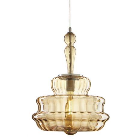 Luminária Lustre Pendente 32,5X47X32,5Cm Vidro Dourado - Mart Menor preço em Luminária Lustre Pendente 32,5X47X32,5Cm Vidro Dourado - Mart