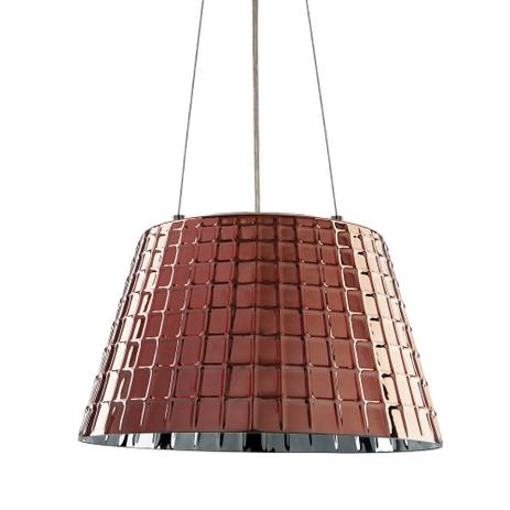 Luminária Lustre Pendente 35X22X35Cm Vidro Cobre - Mart Menor preço em Luminária Lustre Pendente 35X22X35Cm Vidro Cobre - Mart