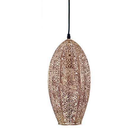 Luminária Lustre Pendente Antigo 17X37X17Cm Metal Cobre - Mart Menor preço em Luminária Lustre Pendente Antigo 17X37X17Cm Metal Cobre - Mart