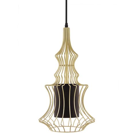 Luminária Lustre Pendente C/Cupula 26X49X26Cm Metal Dourado - Mart Menor preço em Luminária Lustre Pendente C/Cupula 26X49X26Cm Metal Dourado - Mart