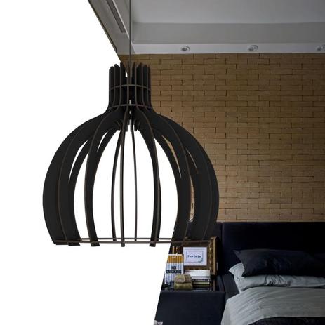 Luminária Lustre Pendente De Madeira Dubai Soquete E27 45cm - Conceito artesanal Menor preço em Luminária Lustre Pendente De Madeira Dubai Soquete E27 45cm - Conceito artesanal