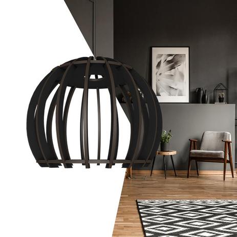 Luminária Lustre Pendente De Madeira Munbai Soquete E27 17cm - Conceito artesanal é boa?