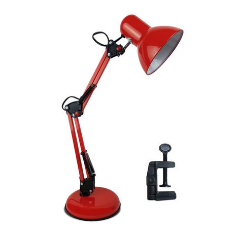 Luminaria mesa abajur trabalho pedestal decorativo para escritorio designer vermelho - Guardian Menor preço em Luminaria mesa abajur trabalho pedestal decorativo para escritorio designer vermelho - Guardian