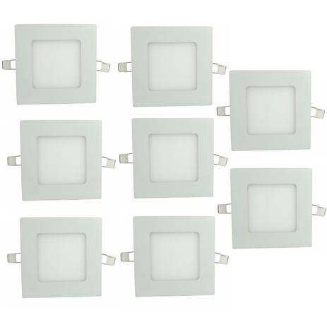 Luminária Painel Led Plafon de Embutir Quadrado 3W Branco Quente Kit 8 - Power xl Menor preço em Luminária Painel Led Plafon de Embutir Quadrado 3W Branco Quente Kit 8 - Power xl