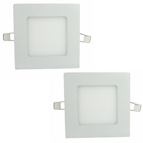 Luminária Painel Led Plafon de Embutir Quadrado 6W Branco Quente Kit 2 - Power xl é boa?