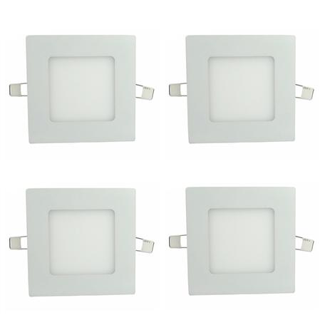 Luminária Painel Led Plafon de Embutir Quadrado 6W Branco Quente Kit 4 - Power xl é boa?