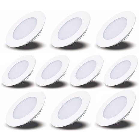 Luminária Painel Led Plafon de Embutir Redondo 3w Branco Frio Kit 10 - Power xl Menor preço em Luminária Painel Led Plafon de Embutir Redondo 3w Branco Frio Kit 10 - Power xl