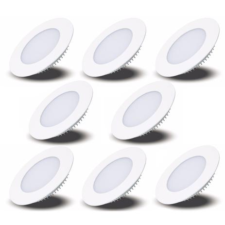 Luminária Painel Led Plafon de Embutir Redondo 3w Branco Frio kit 8 - Power xl Menor preço em Luminária Painel Led Plafon de Embutir Redondo 3w Branco Frio kit 8 - Power xl
