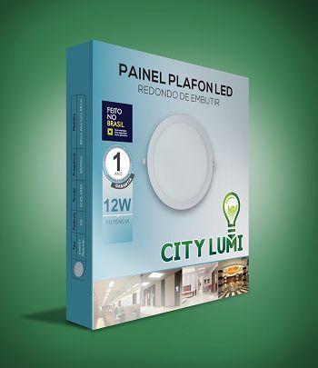 Luminária Painel Plafon Led 12w Embutir Redondo 6000k Bivolt - City lumi é boa?