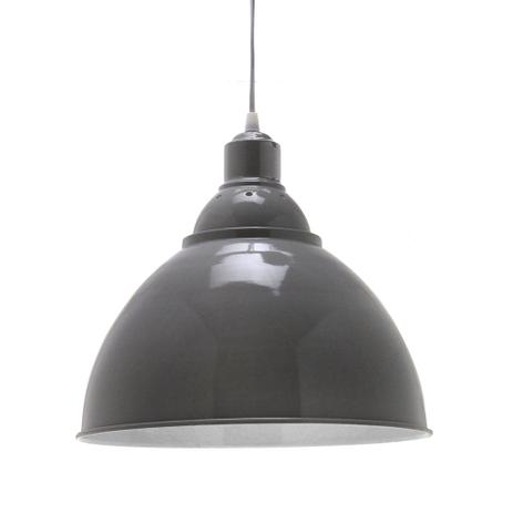 Luminária Pendente Bivolt Cinza 18cm Espressione Menor preço em Luminária Pendente Bivolt Cinza 18cm Espressione