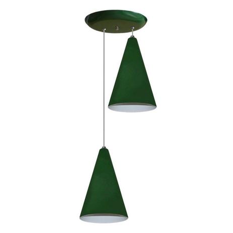 Luminaria Pendente Colorido Duplo Para Sala Quarto Cozinha - Verde - Lustres amandini é boa?