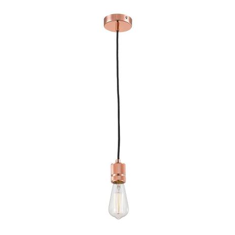 Luminária Pendente Hong Kong 1L E27 de Metal Rose - Chandelie Menor preço em Luminária Pendente Hong Kong 1L E27 de Metal Rose - Chandelie