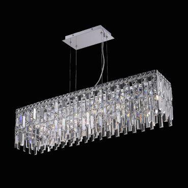 Luminaria Pendente PE-019 8 Lâmpadas 90cm Cristal Mais Luz Menor preço em Luminaria Pendente PE-019 8 Lâmpadas 90cm Cristal Mais Luz