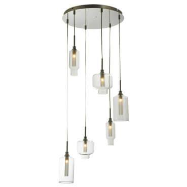 Luminaria Pendente PE-026 6 Lâmpadas 48cm Cristal Mais Luz Menor preço em Luminaria Pendente PE-026 6 Lâmpadas 48cm Cristal Mais Luz