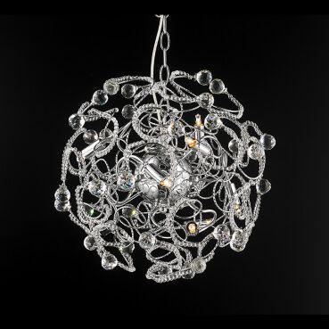 Luminaria Pendente PE-032 9 Lâmpadas 45cm Cristal Mais Luz Menor preço em Luminaria Pendente PE-032 9 Lâmpadas 45cm Cristal Mais Luz
