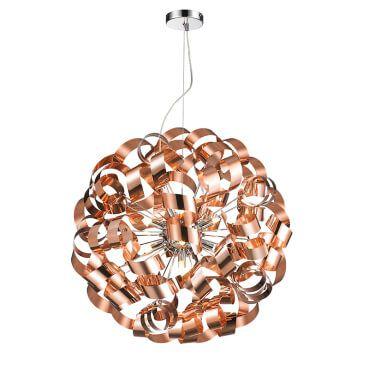 Luminaria Pendente PE-033 12 Lâmpdas 60cm Bronze Mais Luz Menor preço em Luminaria Pendente PE-033 12 Lâmpdas 60cm Bronze Mais Luz