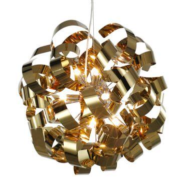 Luminaria Pendente PE-033 9 Lâmpadas 45cm Dourado Mais Luz Menor preço em Luminaria Pendente PE-033 9 Lâmpadas 45cm Dourado Mais Luz