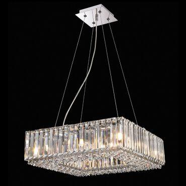 Luminaria Pendente PE-036 8 Lâmpadas 45cm Cristal Mais Luz Menor preço em Luminaria Pendente PE-036 8 Lâmpadas 45cm Cristal Mais Luz