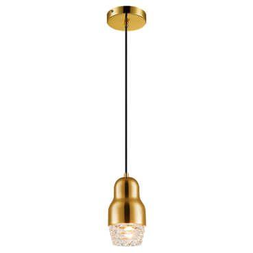 Luminaria Pendente PE-037 1 Lâmpada 10cm Dourado Mais Luz Menor preço em Luminaria Pendente PE-037 1 Lâmpada 10cm Dourado Mais Luz