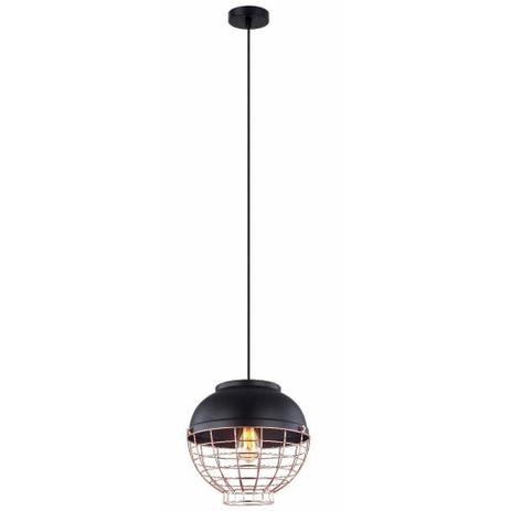 Luminaria Pendente PE-052 1 Lâmpada 30cm Preto-Bronze Mais Luz Menor preço em Luminaria Pendente PE-052 1 Lâmpada 30cm Preto-Bronze Mais Luz