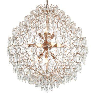 Luminaria Pendente PE-089 16 Lâmp 80cm Ouro Rose Mais Luz Menor preço em Luminaria Pendente PE-089 16 Lâmp 80cm Ouro Rose Mais Luz