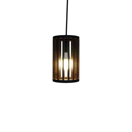 Luminária Pendente Tubular Crie Casa Marrom Pequena Menor preço em Luminária Pendente Tubular Crie Casa Marrom Pequena