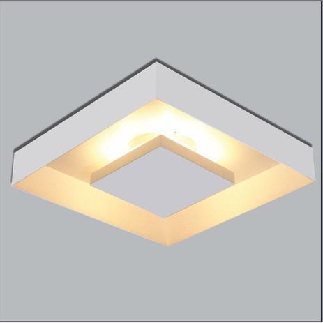 Luminária Plafon Luz Indireta Sobrepor 40x40cm 4 Lâmpadas Branco - Real Lustres Menor preço em Luminária Plafon Luz Indireta Sobrepor 40x40cm 4 Lâmpadas Branco - Real Lustres
