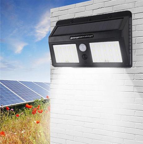 Luminaria Refletor Solar 40 Leds Sensor Jardim Corredores Noite (ZEM-31597-A) Menor preço em Luminaria Refletor Solar 40 Leds Sensor Jardim Corredores Noite (ZEM-31597-A)