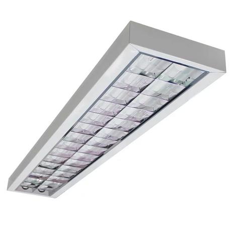 Luminária Sobrepor Tubular Alto Rendimento 2 Lâmpadas Retangular 120cm Lumepetro Menor preço em Luminária Sobrepor Tubular Alto Rendimento 2 Lâmpadas Retangular 120cm Lumepetro