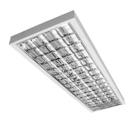 Luminária Sobrepor Tubular Alto Rendimento T8 e T5 4x1200mm Branca Lumepetro Menor preço em Luminária Sobrepor Tubular Alto Rendimento T8 e T5 4x1200mm Branca Lumepetro