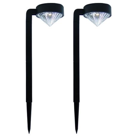 Luminária Solar 2 PC Preto PVC 1662 Led SMD Branco Quente - EC23238 - Commerce brasil Menor preço em Luminária Solar 2 PC Preto PVC 1662 Led SMD Branco Quente - EC23238 - Commerce brasil