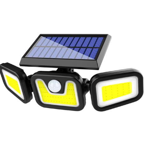 Luminaria Solar 3 Cabeças 103 leds Parede Sensor Movimento Ajustavel Giratoria Articuladas - Braslu Menor preço em Luminaria Solar 3 Cabeças 103 leds Parede Sensor Movimento Ajustavel Giratoria Articuladas - Braslu