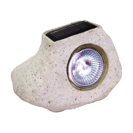 Luminária Solar Balizadora tipo Pedra 3W branca Keywest - Dni Menor preço em Luminária Solar Balizadora tipo Pedra 3W branca Keywest - Dni