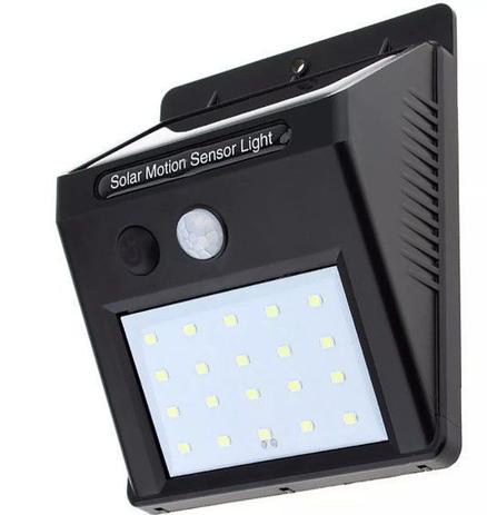 Luminária Solar de Parede para Jardim Led com Sensor De Presença - Oem Menor preço em Luminária Solar de Parede para Jardim Led com Sensor De Presença - Oem