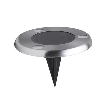 Luminária Solar Led Inox Uplight Ecoforce Luz Branca Menor preço em Luminária Solar Led Inox Uplight Ecoforce Luz Branca