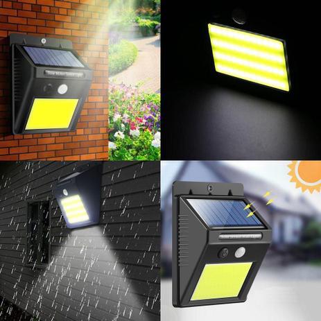 Luminaria Solar Led Parede Lampada 48 Leds Sensor Movimento - Abmidia Menor preço em Luminaria Solar Led Parede Lampada 48 Leds Sensor Movimento - Abmidia