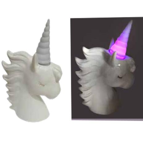Luminaria Unicornio Enfeite Chifre Led 18cm - Ubs Menor preço em Luminaria Unicornio Enfeite Chifre Led 18cm - Ubs