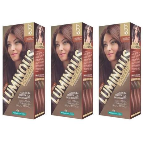 Luminous Tinta 6.77 Chocolate Dourado (Kit C/03) Menor preço em Luminous Tinta 6.77 Chocolate Dourado (Kit C/03)