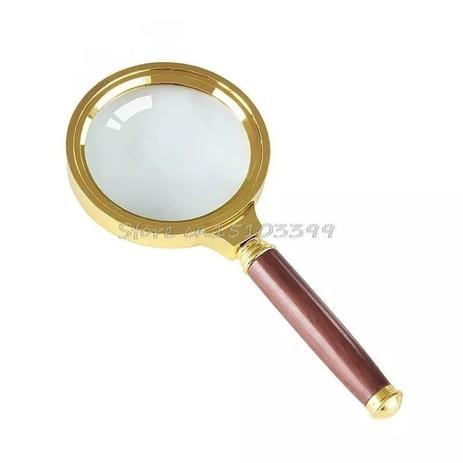 Lupa De Luxo Mogno De 90mm Aumenta Até 3.5 Vezes - Magnifier Menor preço em Lupa De Luxo Mogno De 90mm Aumenta Até 3.5 Vezes - Magnifier
