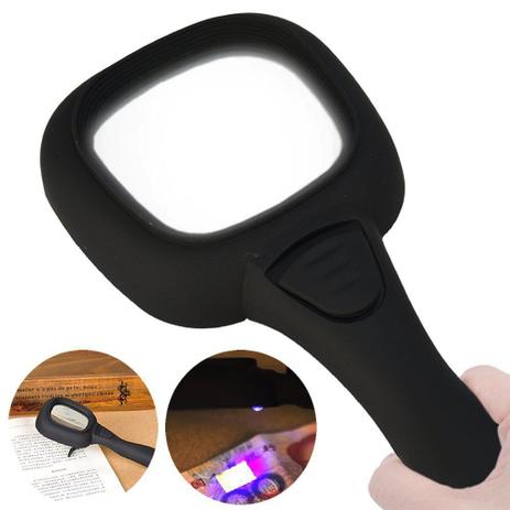Lupa de Mão Com Suporte e Luz Detector de Dinheiro CBRN09114 - Commerce brasil Menor preço em Lupa de Mão Com Suporte e Luz Detector de Dinheiro CBRN09114 - Commerce brasil