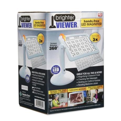 Lupa de mesa led aumento 3x maos livre com iluminação e rotacao estetica leitura bancada artesanato - MAKEDA Menor preço em Lupa de mesa led aumento 3x maos livre com iluminação e rotacao estetica leitura bancada artesanato - MAKEDA