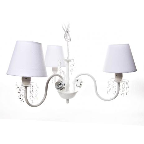 Lustre 3L Cristais 3 Flores P Branco Quarto Bebê Infantil Menina Menino - Potinho de mel Menor preço em Lustre 3L Cristais 3 Flores P Branco Quarto Bebê Infantil Menina Menino - Potinho de mel