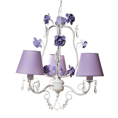 Lustre 3L Garden Lilás Quarto Bebê Infantil Menina - Potinho de mel Menor preço em Lustre 3L Garden Lilás Quarto Bebê Infantil Menina - Potinho de mel
