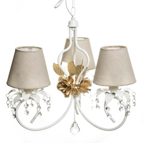Lustre 3L Imperial Flor Dourada Quarto Bebê Infantil Menina Menino - Potinho de mel Menor preço em Lustre 3L Imperial Flor Dourada Quarto Bebê Infantil Menina Menino - Potinho de mel